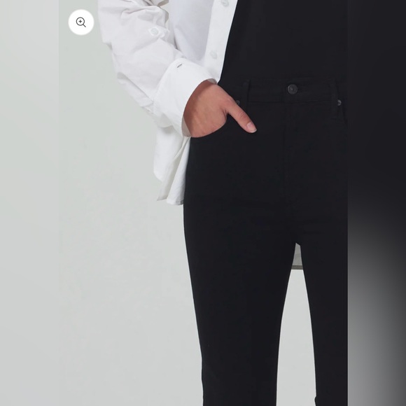 Jolene High Rise in Plush Black [Citizens of Humanity] - Picture 4 of 4